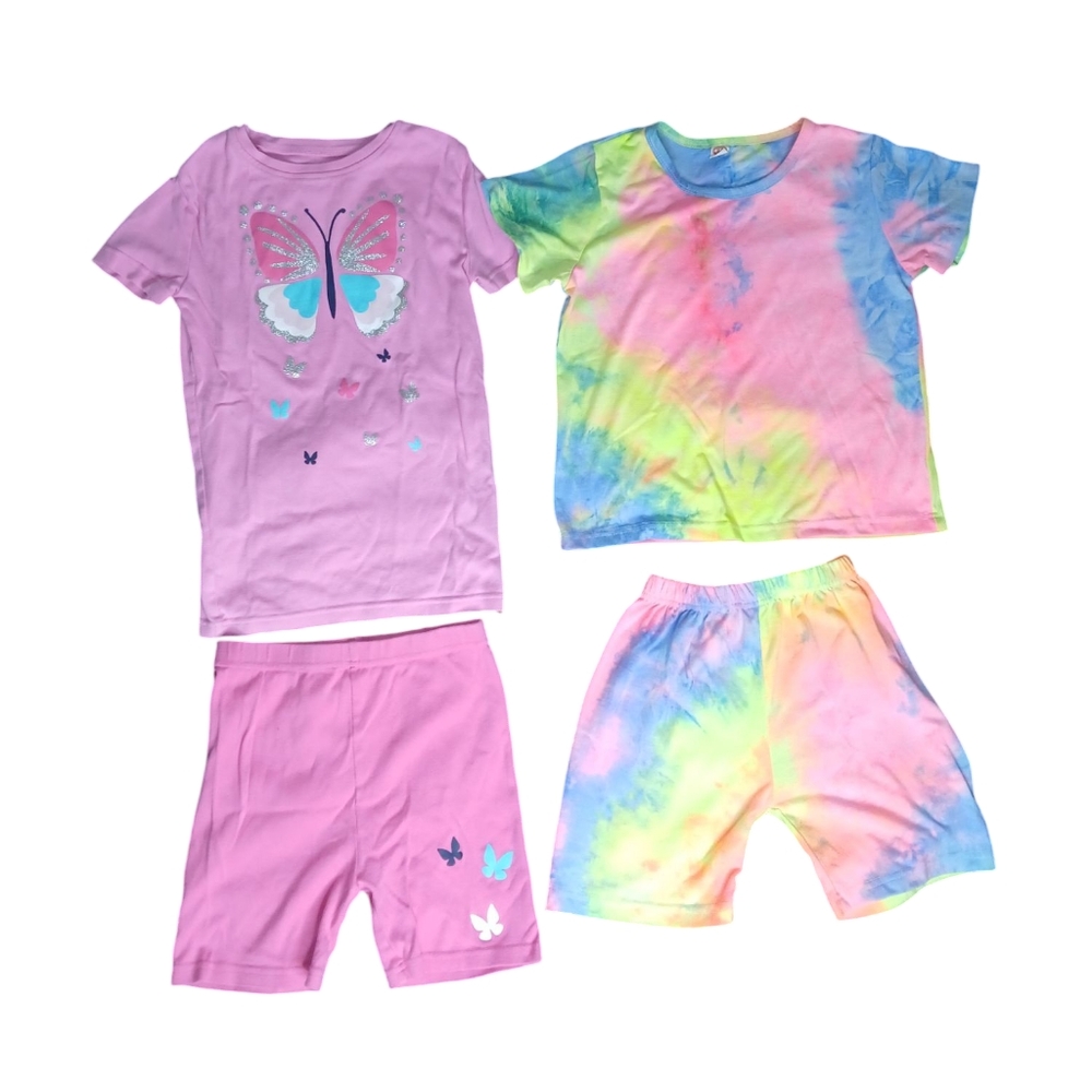 SOLD! Girls Bundle of 2 Pajamas Set,Short Sleve Tops and Shorts